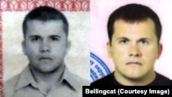 Коллаж фотографий Александра Мишкина, обнаруженных группой Bellingcat. 