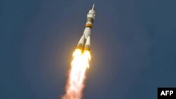 Запуск корабля «Союз ТМА-15» с космодрома Байконур. 27 мая 2009 года. 