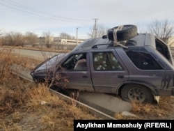 Автомобиль, на котором ехала семья Нургалиевых и друг семьи