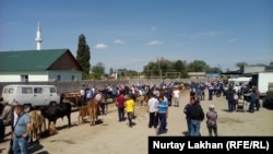 Рынок в селе Жетыген Алматинской области. 19 мая 2019 года.