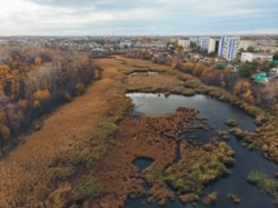 Старое русло реки Урал. Уральск, Западно-Казахстанская область. 11 октября 2019 года.