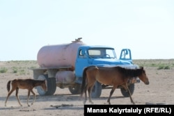 В регионе нет рек и крупных пресных водоёмов. Воду для скота берут из колодцев, на некоторых из них установлены насосы. Кто-то возит воду в автоцистернах